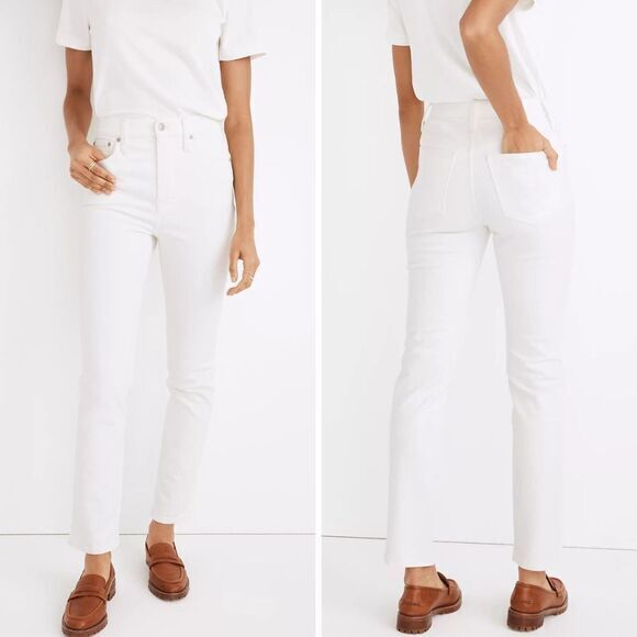 NEW Madewell The High-Rise‎ Perfect Vintage Jean in Tile White, 24 - Picture 1 of 16